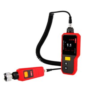 UNI-T  UT312A VIBRATION TESTER Spilt type design :Acceleration : O-P; 0.1~199.9m/s²; Velocity : RMS; 0.1~199.9mm/s; Displacement : P-P; 0.001~1999μm; Flashlight,lithium battery