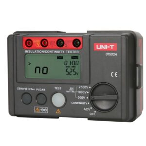 UNI-T  UT502A Insulation resistance 20GΩ ;  Insulation test voltage 2500V ;  Short-circuit current <2mA; AC voltage 30V~750V, PI, DAR